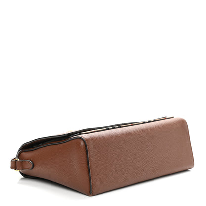 Burberry Calfskin Vintage Check Note Crossbody Bag Tan 4 of 14