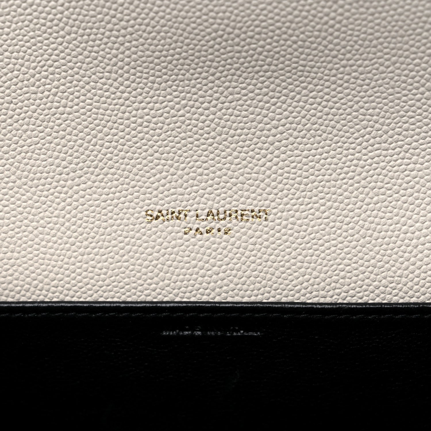 Saint Laurent Grain De Poudre Monogram Uptown Chain Wallet Crema Soft 7 of 11