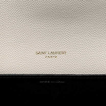 Saint Laurent Grain De Poudre Monogram Uptown Chain Wallet Crema Soft 7 of 11