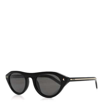Prada Acetate Iconic Metal Plaque Sunglasses SPR B15 Black 1 of 7