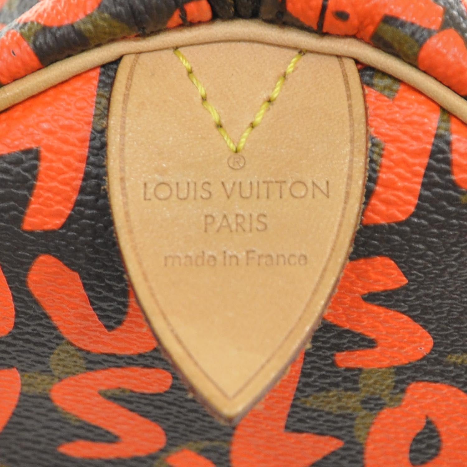 Louis Vuitton Monogram Graffiti Speedy 30 Orange 6 of 9