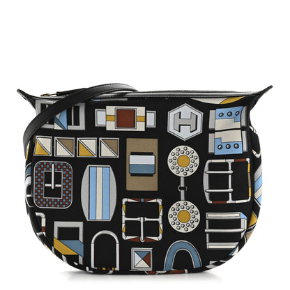 Hermes Silk Sursoie To Go Pouch Bleu Marine Craie Black 1 of 12