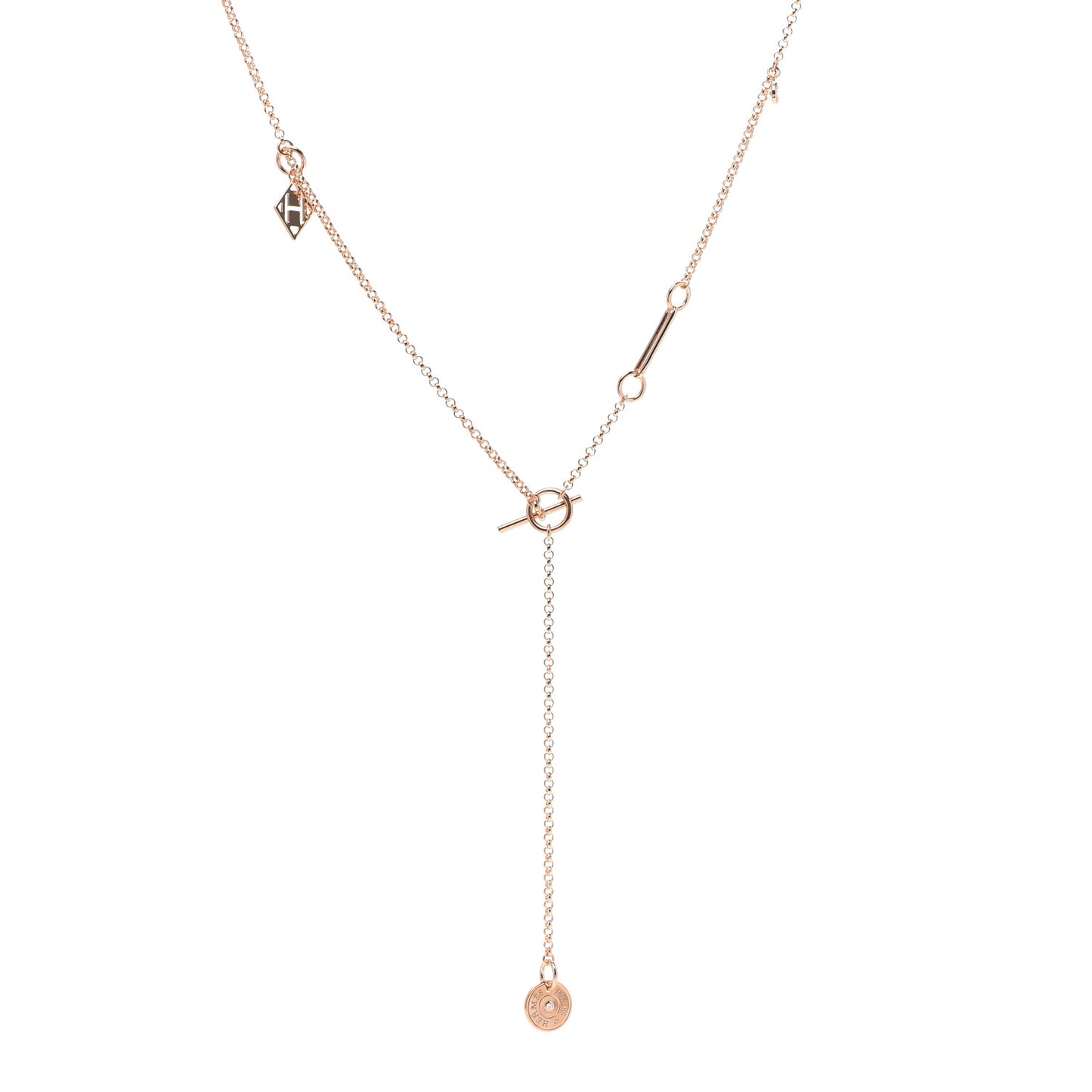 18K Rose Gold Diamond Gambade Necklace