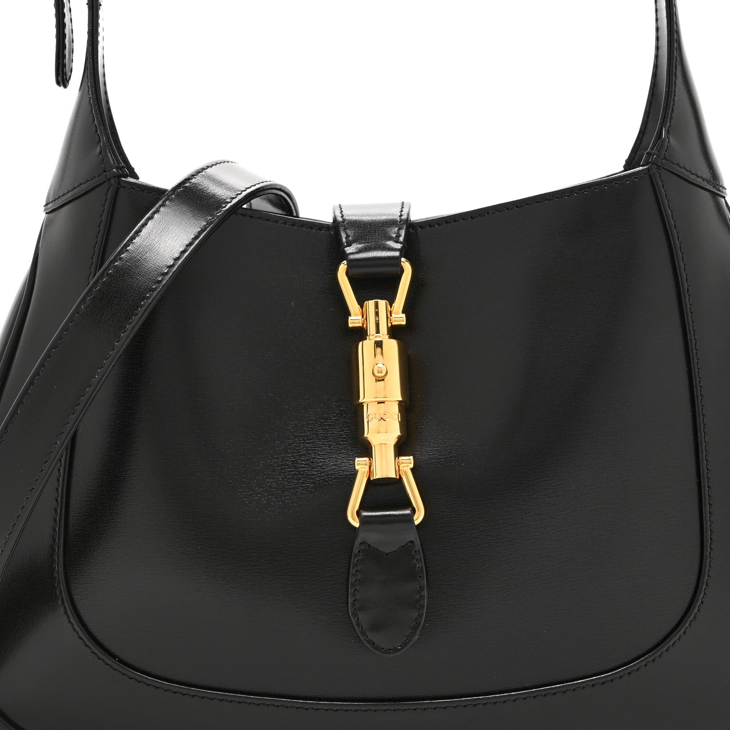 Gucci Boarded Dyana Lux Calfskin Small Jackie 1961 Hobo Black 9 of 11