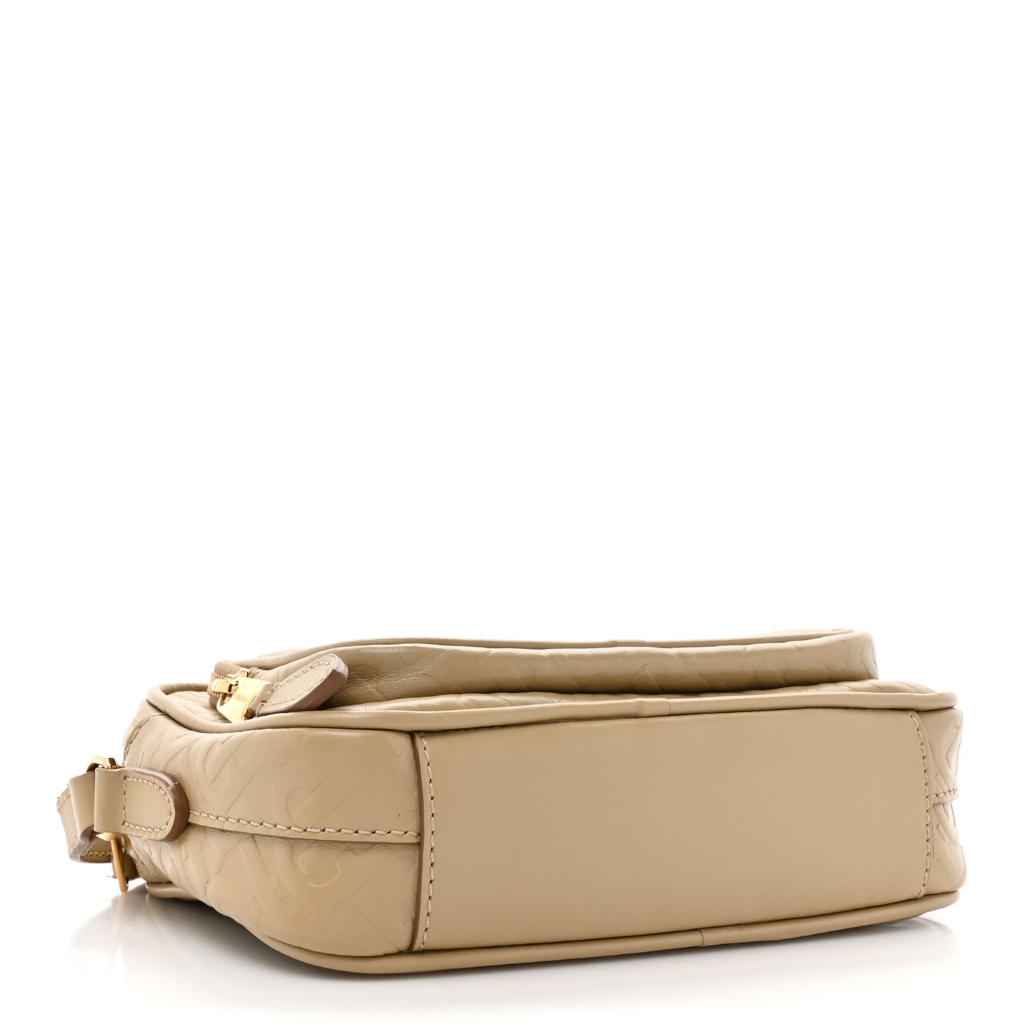 Calfskin Embossed Monogram Camera Chain Bag Honey