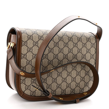 Gucci GG Supreme Monogram Horsebit 1955 Shoulder Bag Beige Brown Sugar 3 of 9