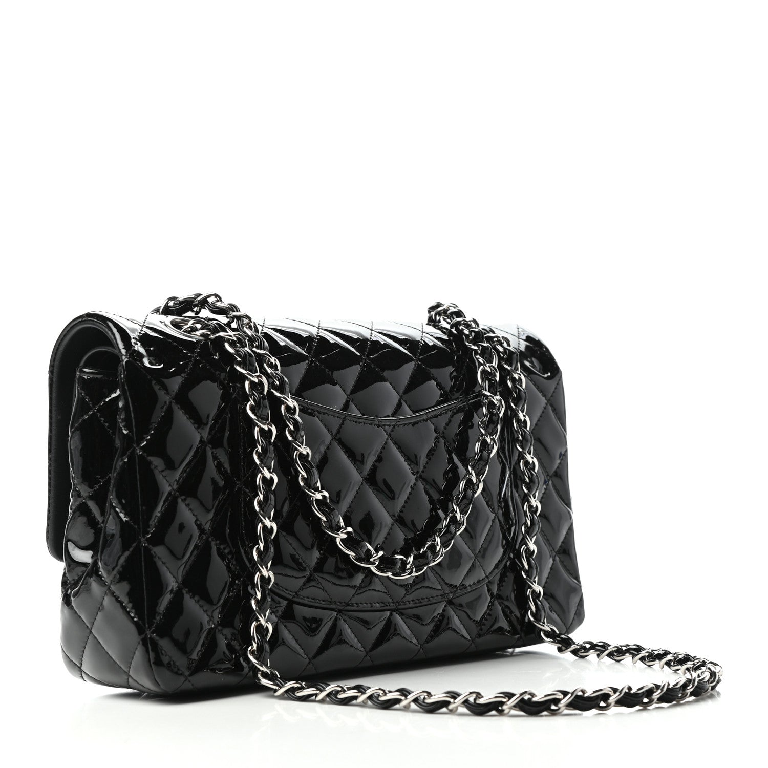 Chanel Patent Quilted Medium Double Flap Black 3 of 10