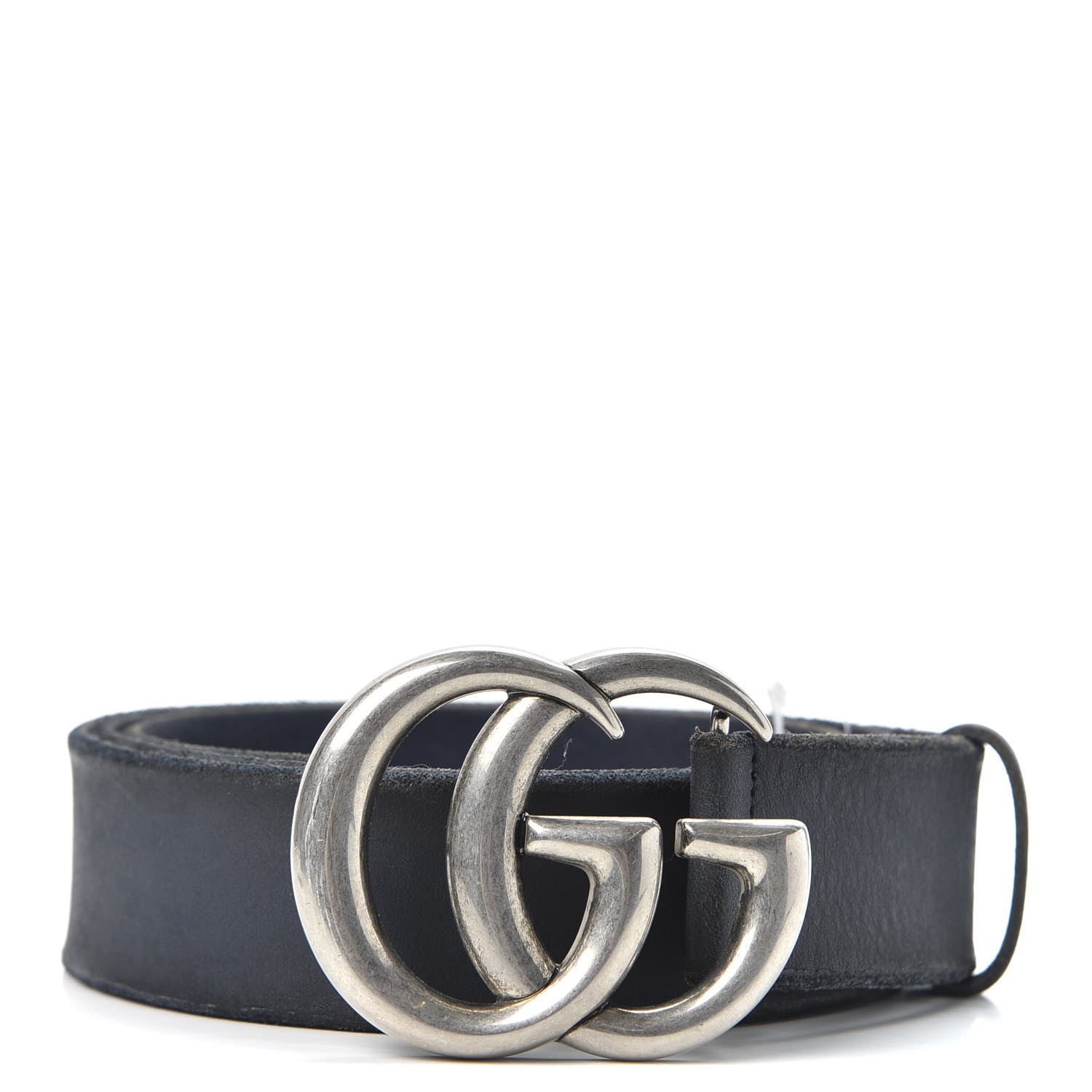 Gucci Cuoio Toscano Nickel Double Double G 40mm Belt 105 42 Blue 1 of 4