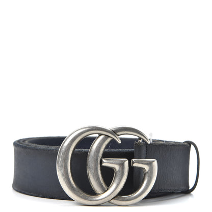 Gucci Cuoio Toscano Nickel Double Double G 40mm Belt 105 42 Blue 1 of 4