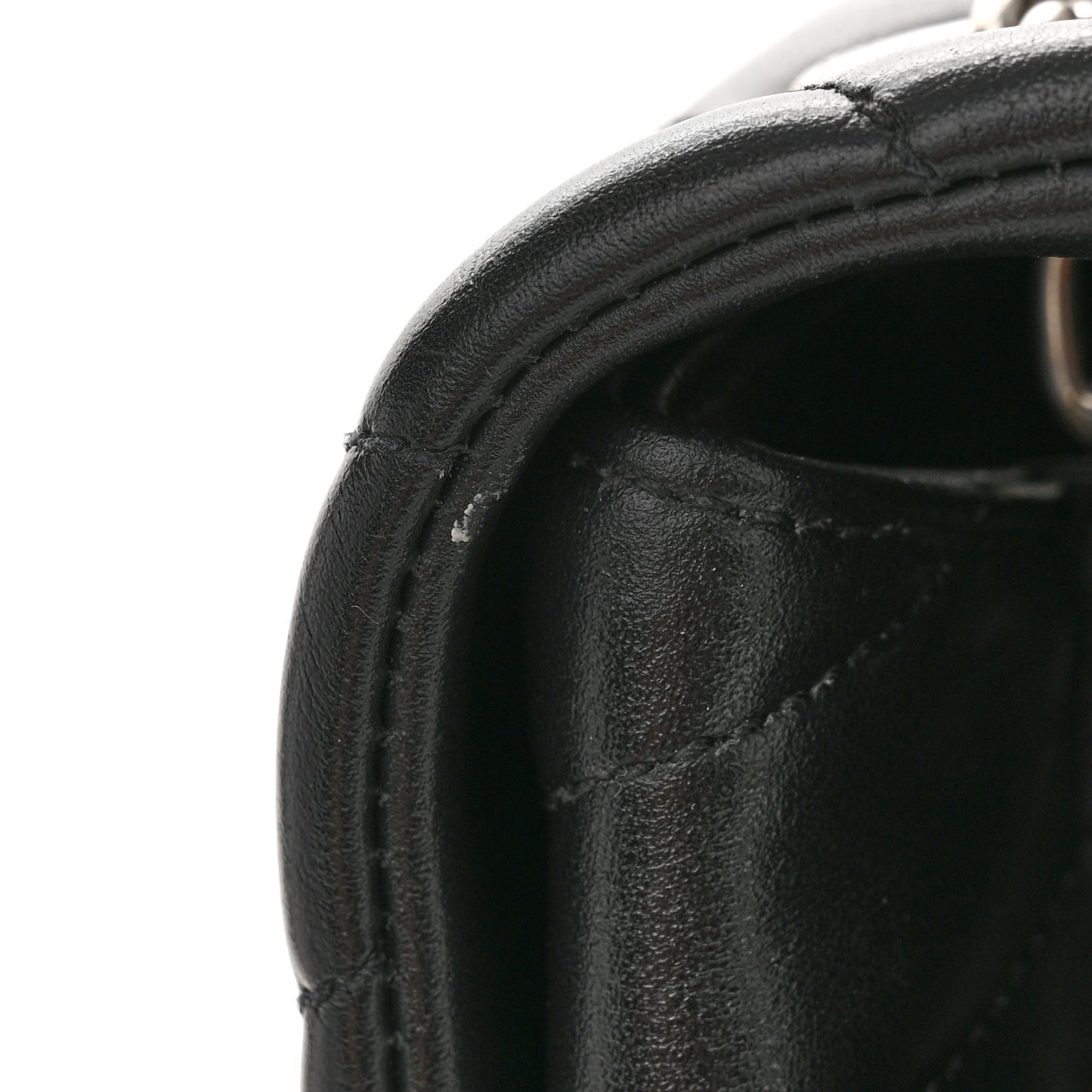 Calfskin Y Quilted Monogram Medium Loulou Chain Satchel Black