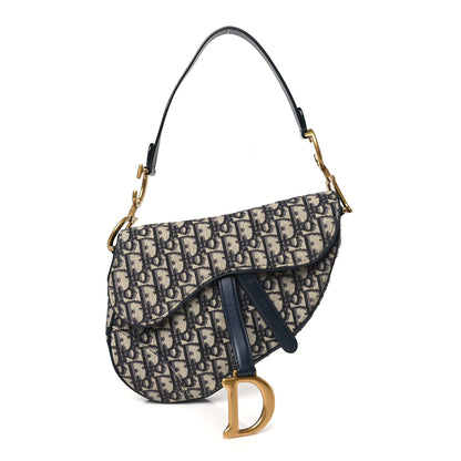 Christian Dior Oblique Saddle Bag Blue 1 of 11