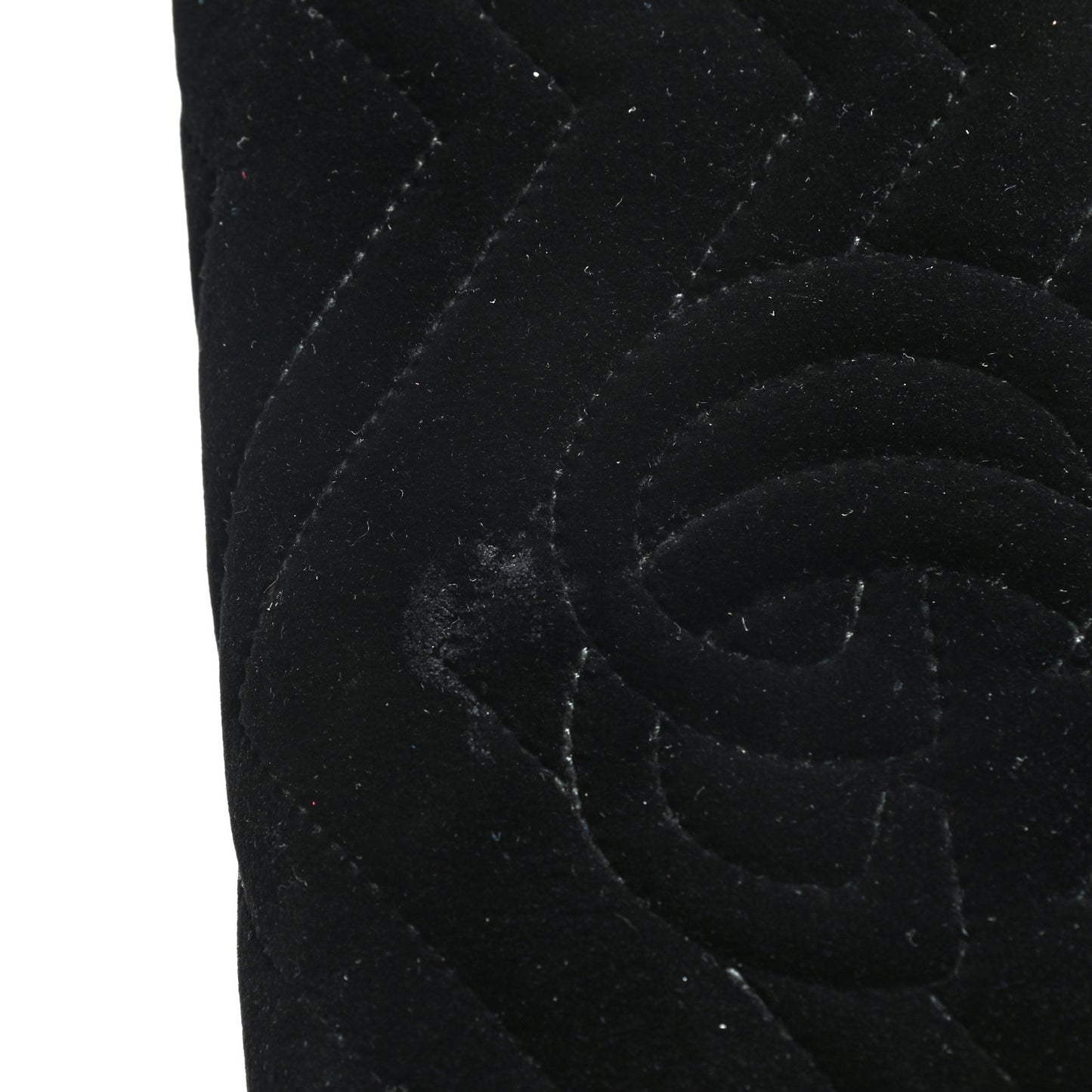 Velvet Matelasse GG Marmont Chain Wallet Black
