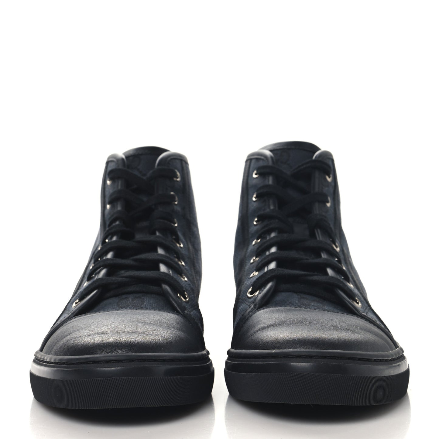 Monogram High Top Sneakers 39 Black