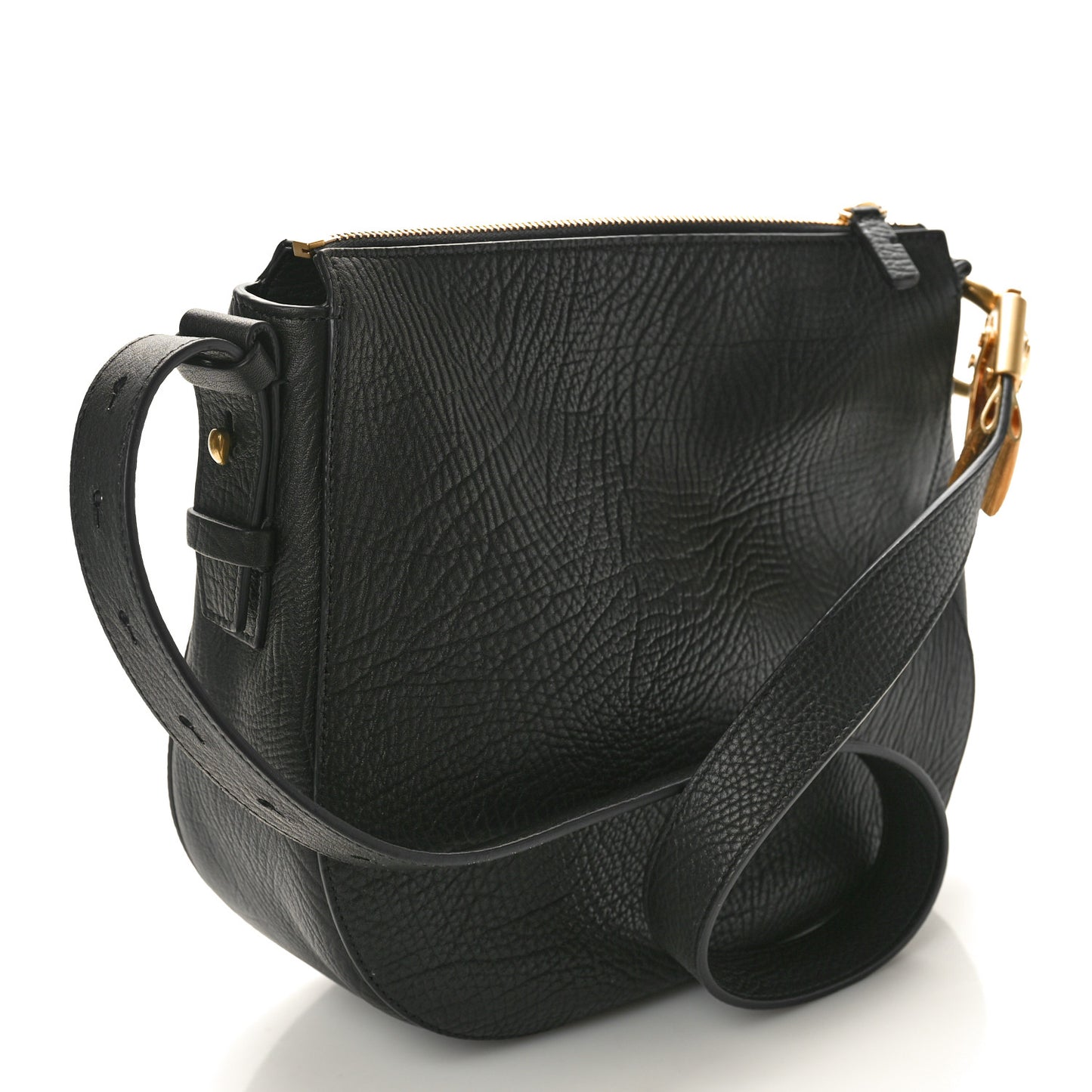 Grainy Calfskin Small Knight Bag Black