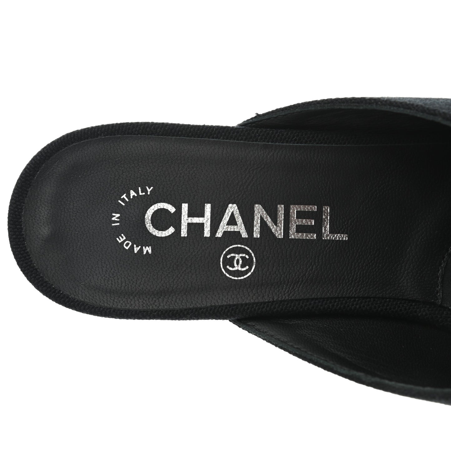 Fabric Velvet Cap Toe Mules 39.5 Black