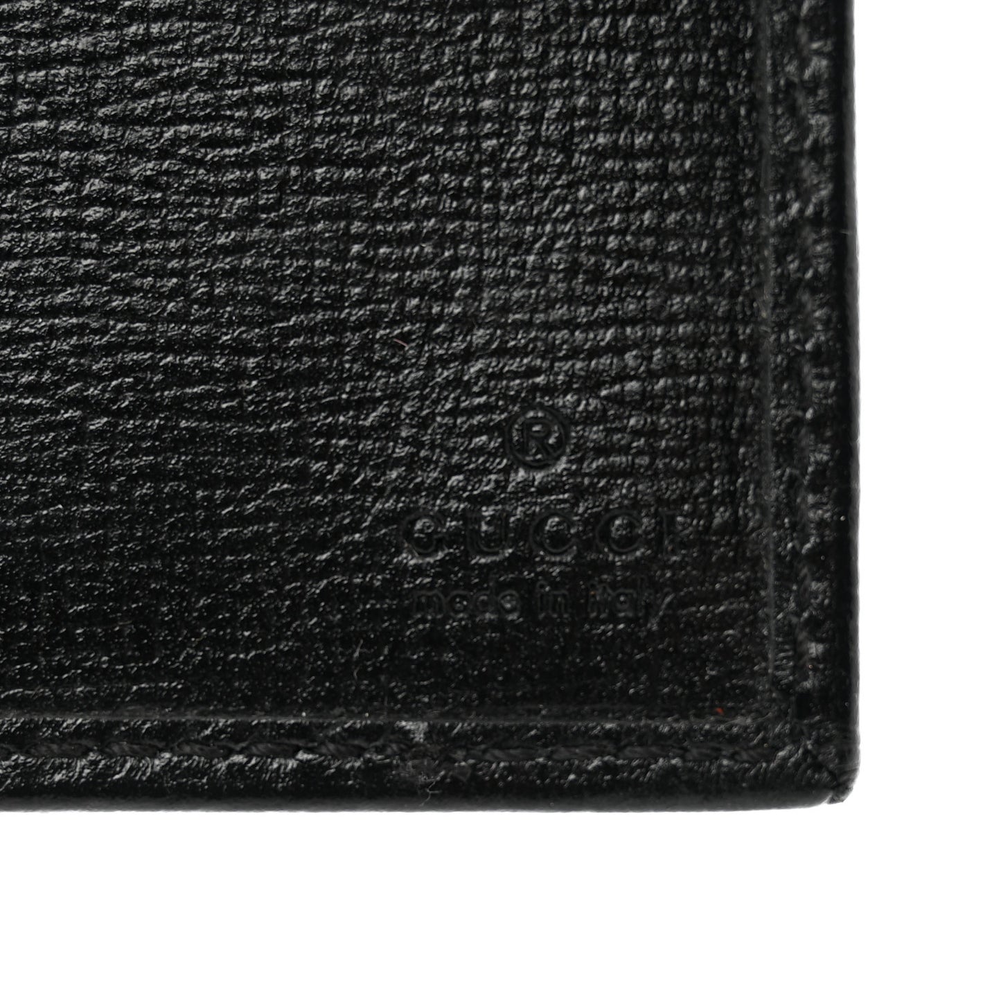 GG Supreme Monogram Azalea Calfskin Retro Interlocking G Bi-Fold Wallet Black