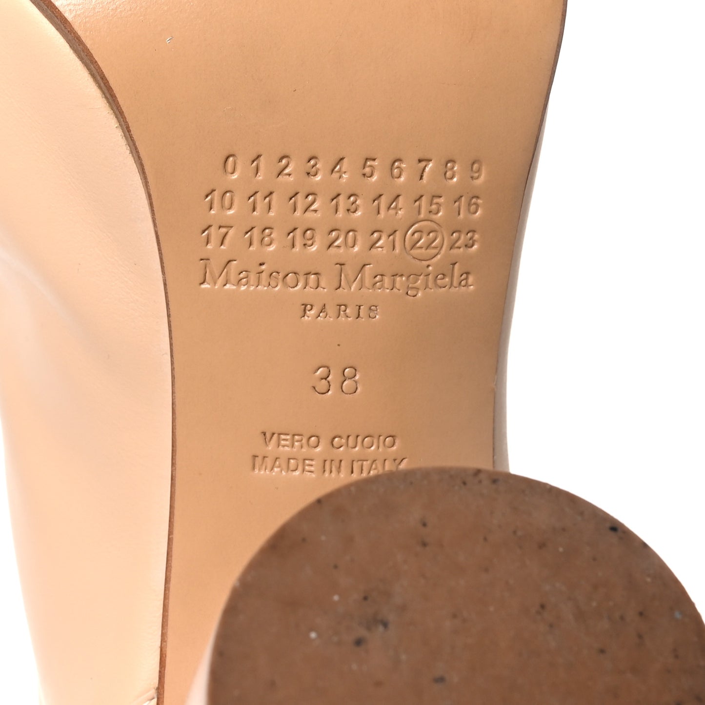 Nappa Tabi Ankle 80mm Boots 38 Natural