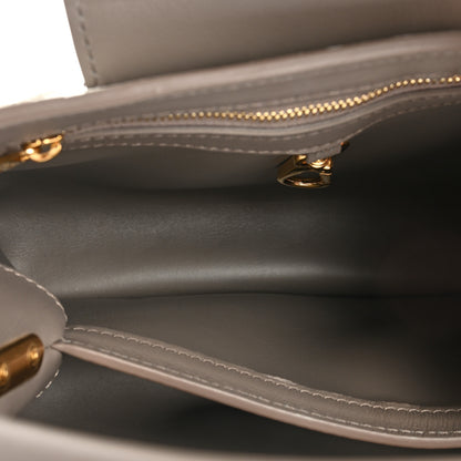 Louis Vuitton Calfskin Since 1854 Embroidered Capucines BB Ecru Taupe 6 of 13