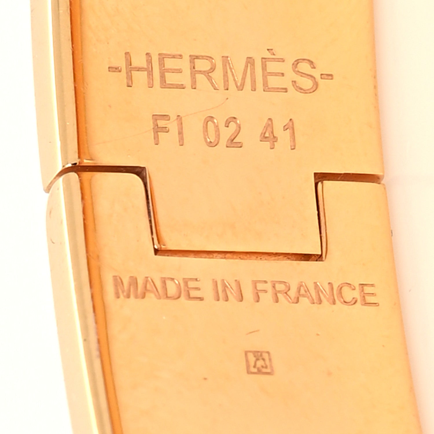 Hermes Enamel Narrow Clic Clac H Bracelet PM White 5 of 5