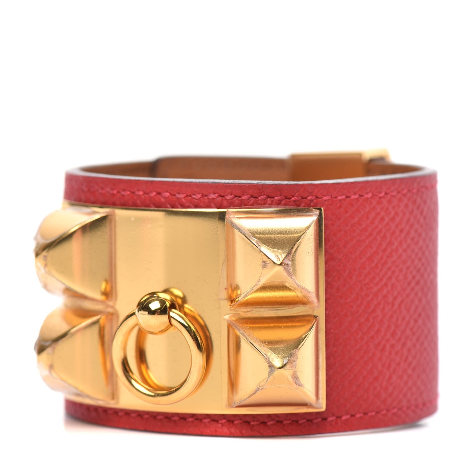 Hermes Epsom Collier de Chien CDC Bracelet S Rouge Casaque 1 of 6