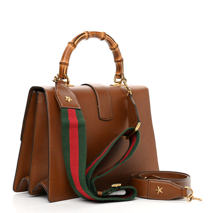 Gucci Moon Calfskin Web Large Dionysus Bamboo Top Handle Bag Cuir Bright Evergreen Hibiscus Red 2 of 16
