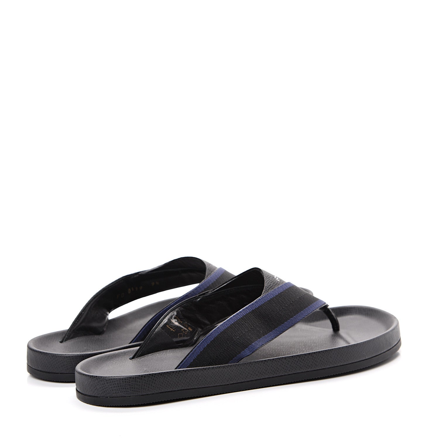 Louis Vuitton Mens Canvas Sandals 9.5 Black 4 of 10