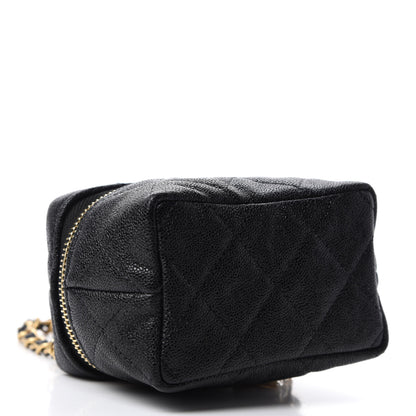 Chanel Caviar Quilted Mini Top Handle Vanity With Chain Black 4 of 11