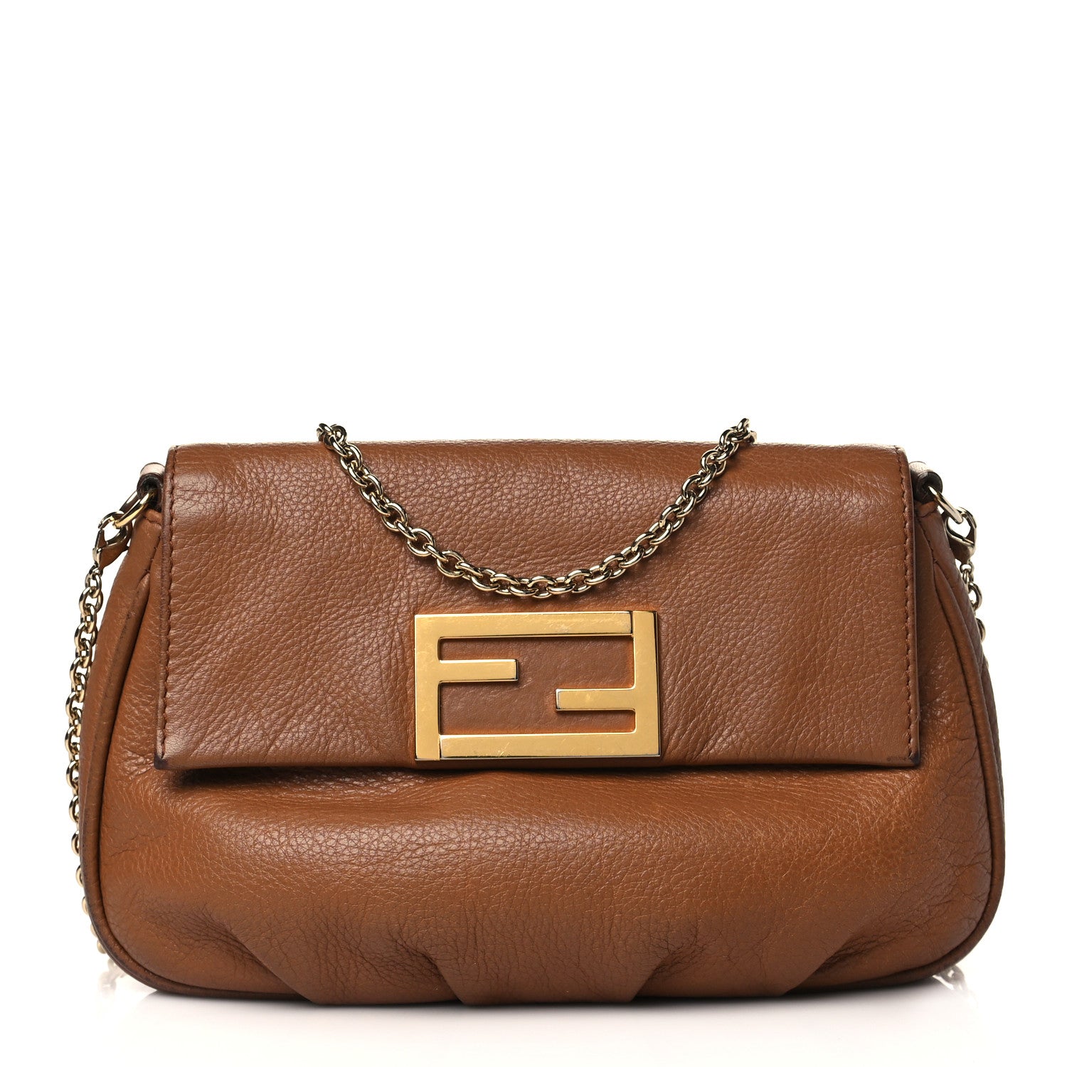 Fendi Vitello Flamingo Fendista Pouchette Crossbody Orzo 1 of 11