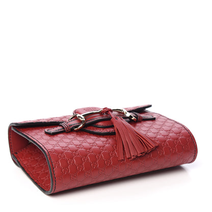 Gucci Soft Microguccissima Mini Emily Chain Shoulder Bag Rosso 3 of 8