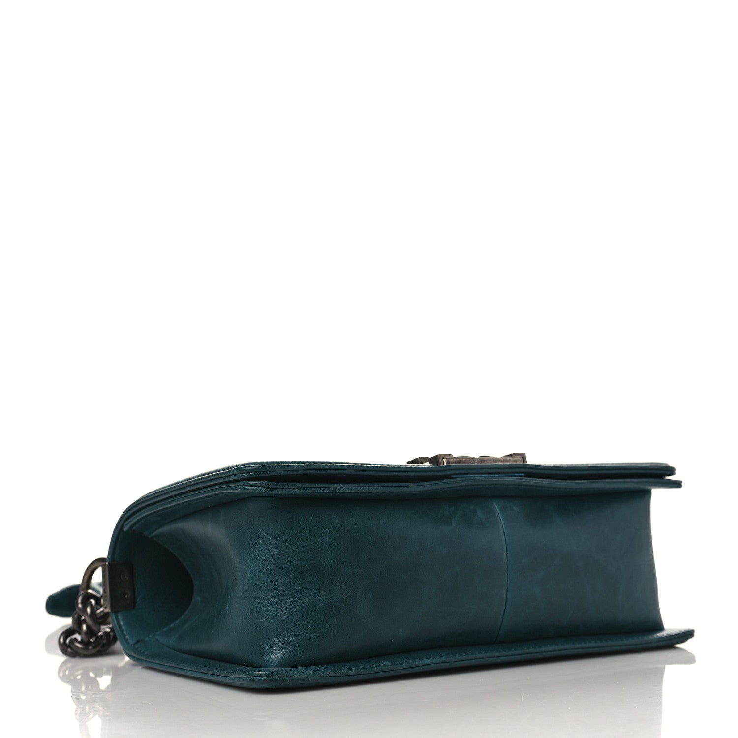Chanel Calfskin Double Stitch Medium Boy Flap Green 3 of 10
