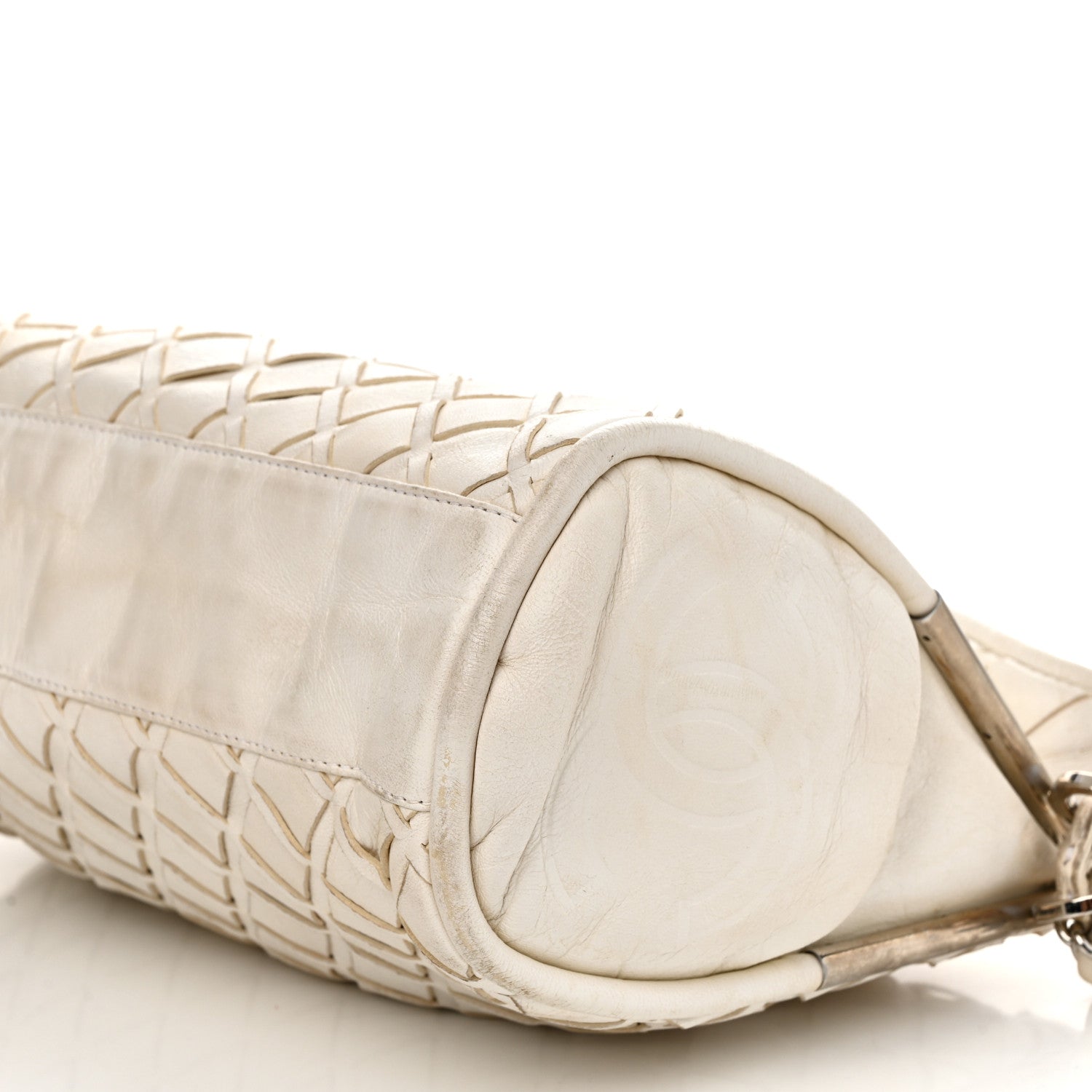 Chanel Lambskin Woven Medium Ultimate Soft Sombrero Hobo White 10 of 13
