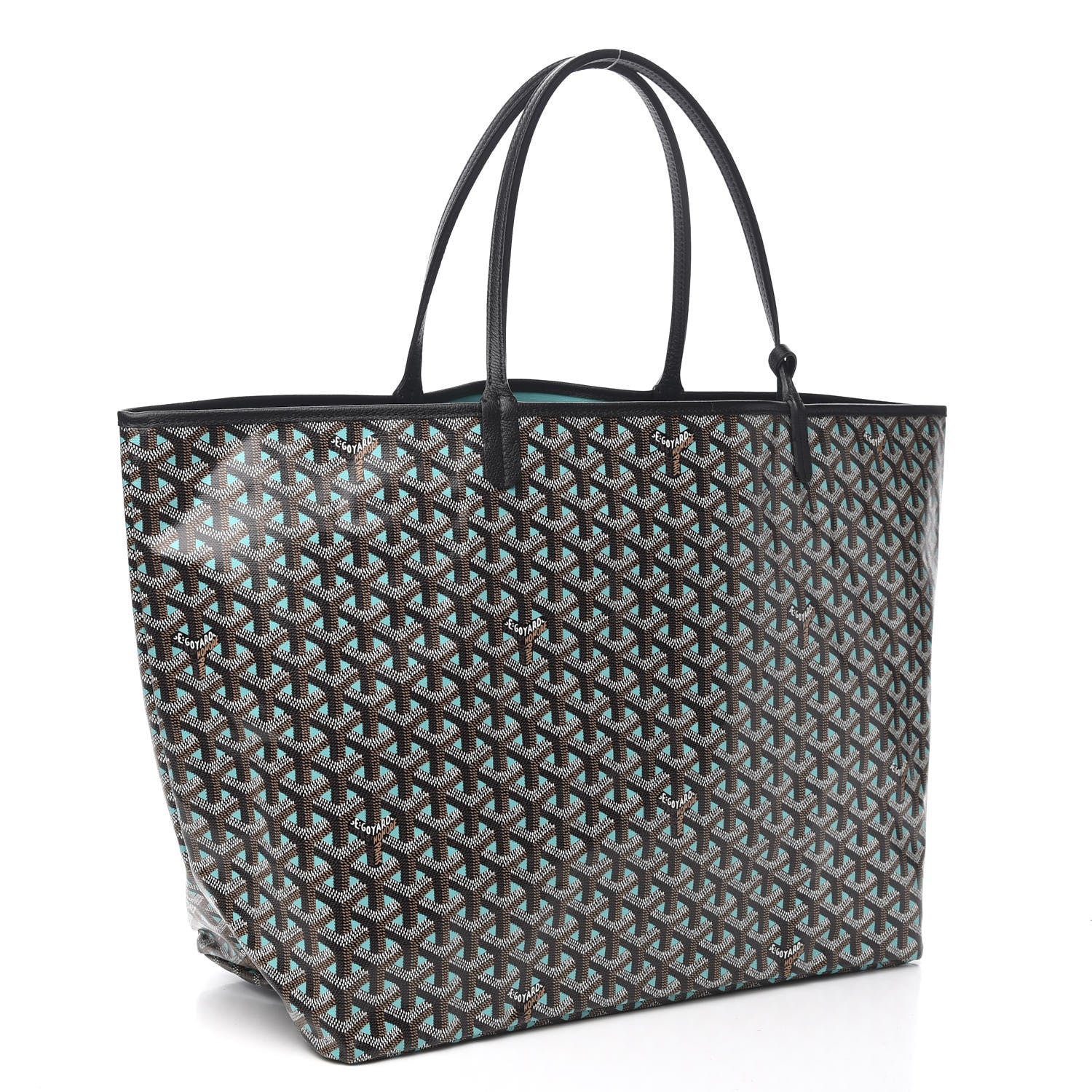Goyard Goyardine Saint Louis Claire Voie GM Black Blue 3 of 10