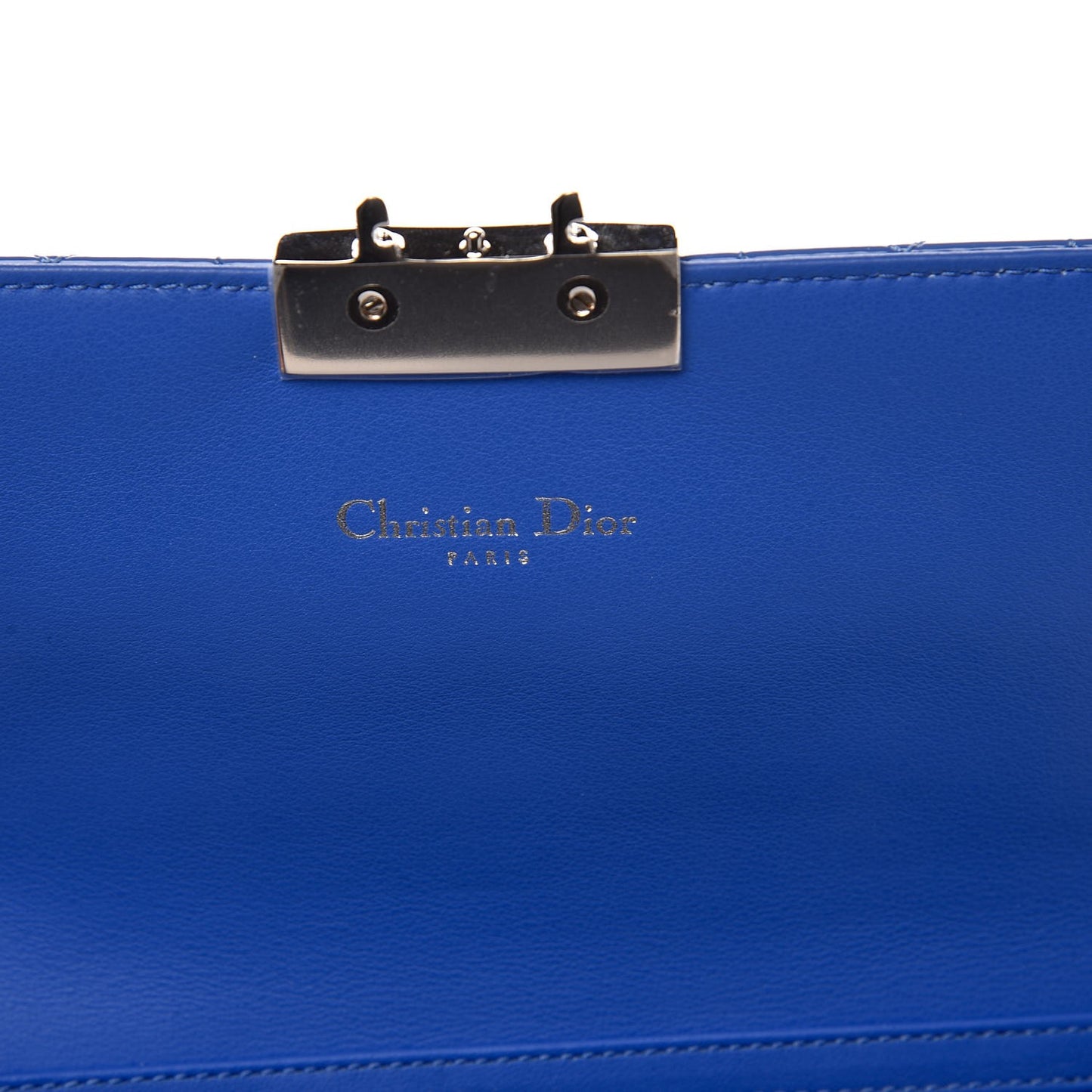 Patent Cannage Miss Dior Promenade Pouch Blue