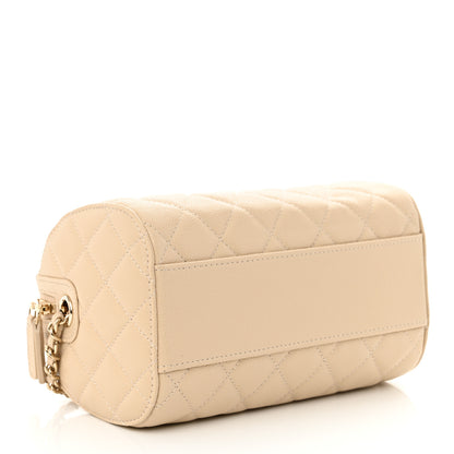 Chanel Caviar Quilted Mini Bowling Bag Beige 4 of 10