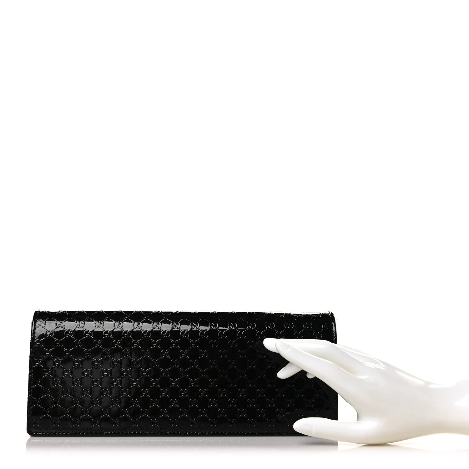 Gucci Patent Microguccissima Small Broadway Clutch Black 2 of 9