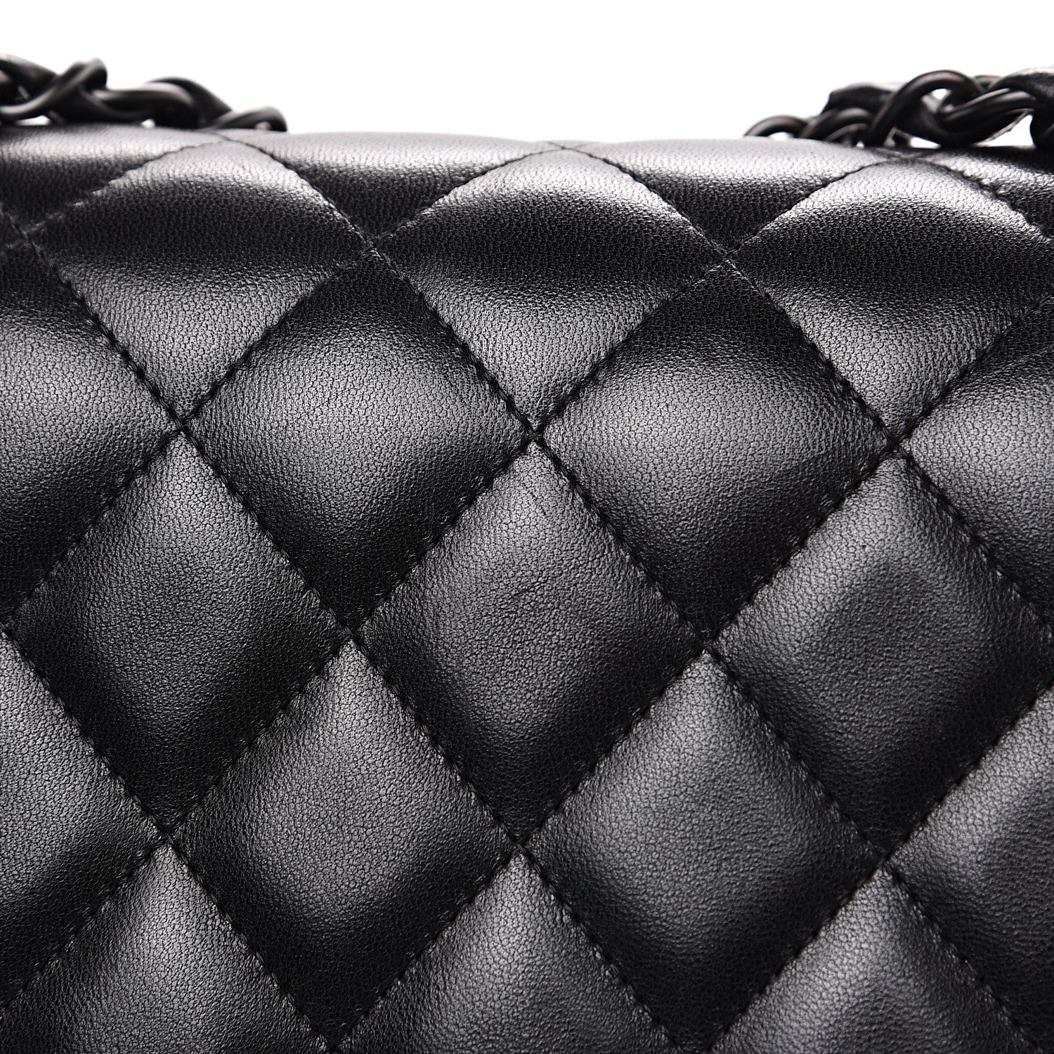 Chanel Lambskin Quilted Jumbo Double Flap So Black 18 of 19