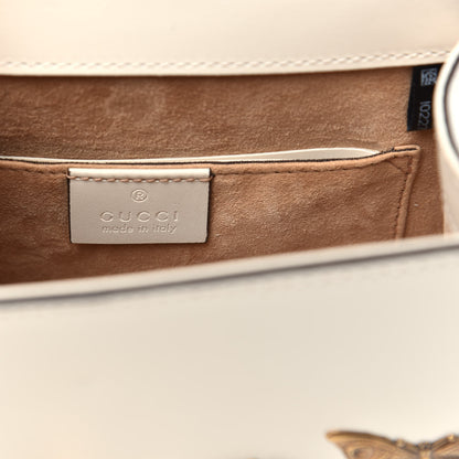 Gucci Calfskin Animal Studs Mini Sylvie Top Handle Bag White 6 of 10