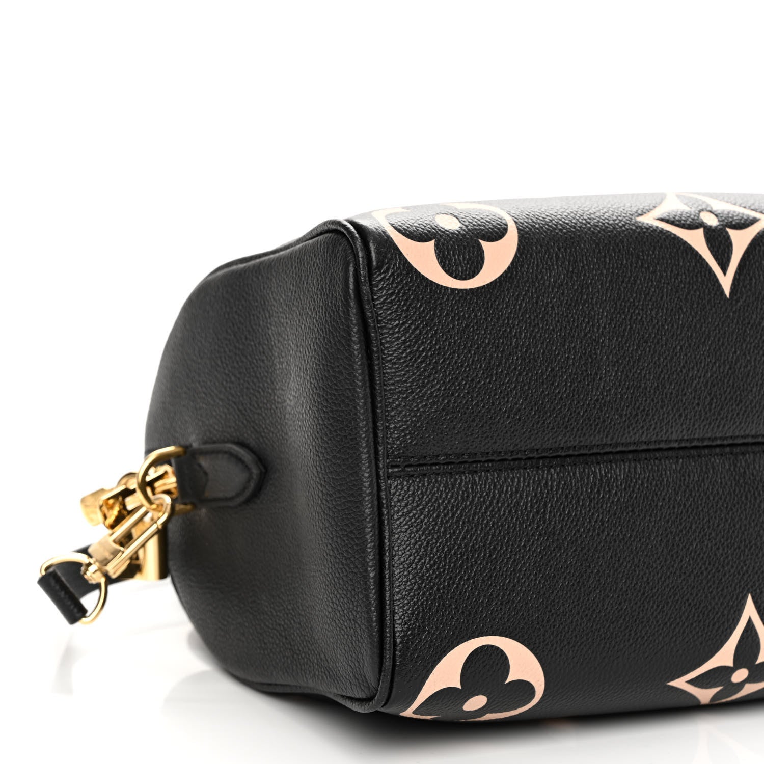 Louis Vuitton Empreinte Monogram Giant Speedy Bandouliere 25 Black Beige 5 of 11