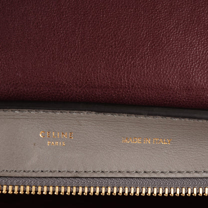 Celine Crocodile Embossed Nubuck Medium Trapeze Grey 6 of 9