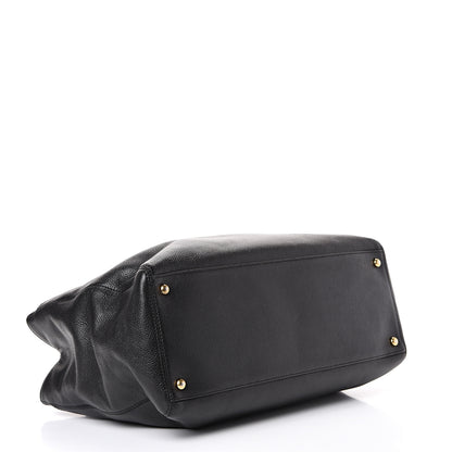 Chanel Calfskin Cerf Executive Shopper Tote Black 3 of 13
