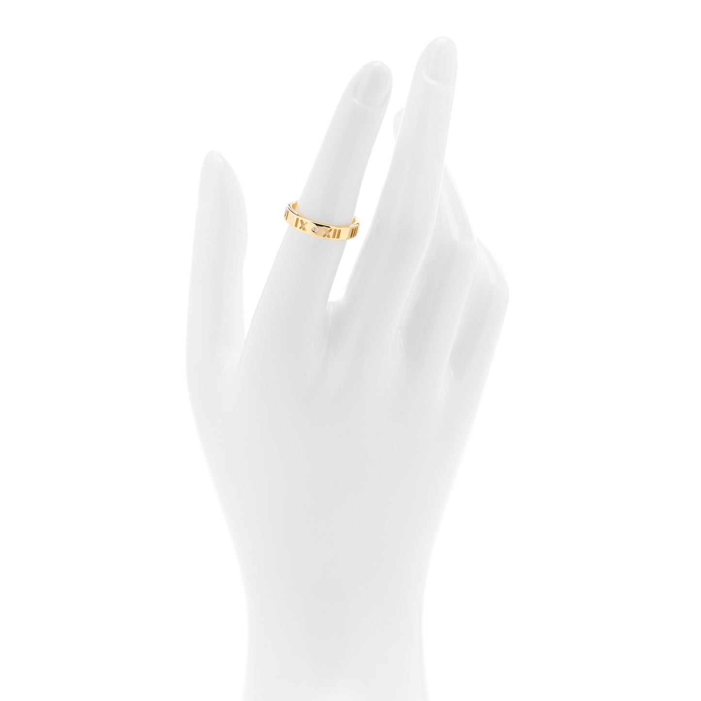 18K Yellow Gold Diamond Atlas Pierced Ring 51 5.75