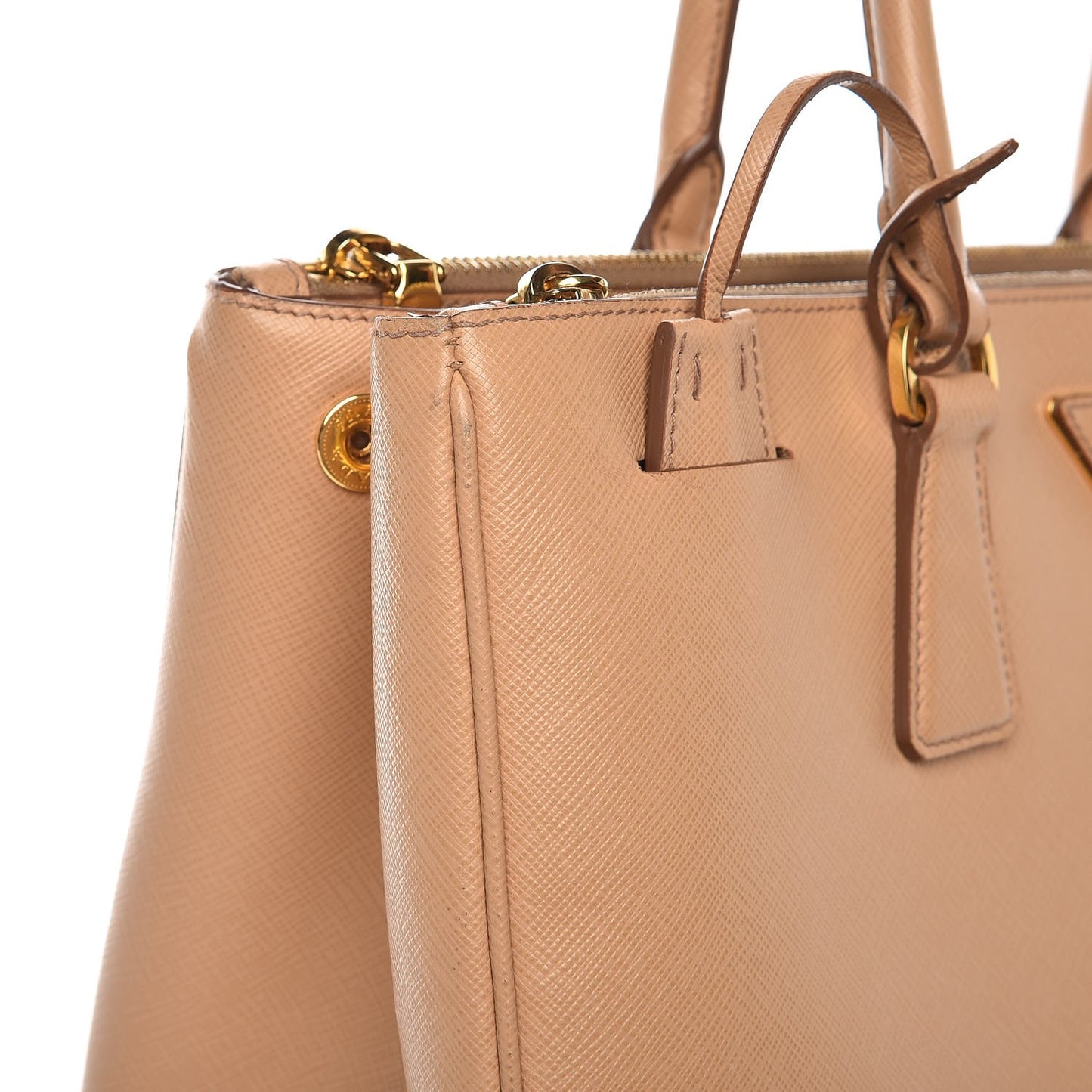 Saffiano Large Galleria Double Zip Tote Sabbia