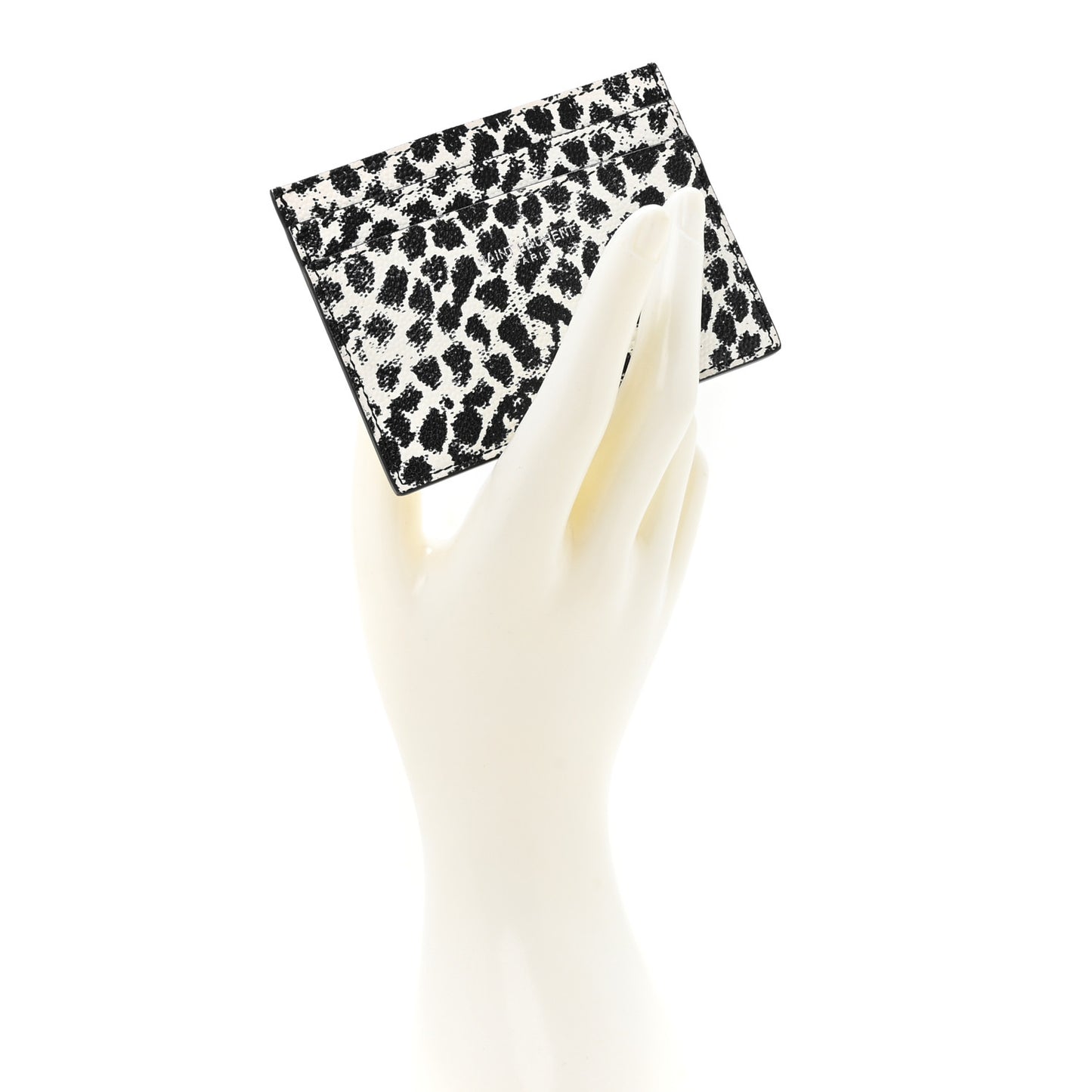 Grain De Poudre Baby Cat Print Card Case White Black