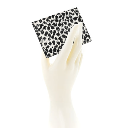 Saint Laurent Grain De Poudre Baby Cat Print Card Case White Black 2 of 9