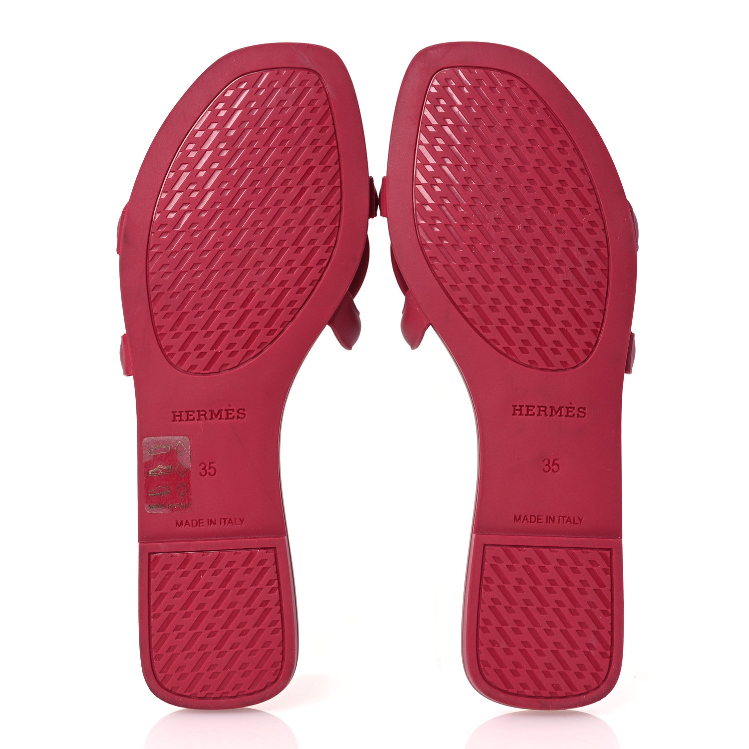 Hermes Rubber Aloha Sandals 35 Rose Baie 7 of 12