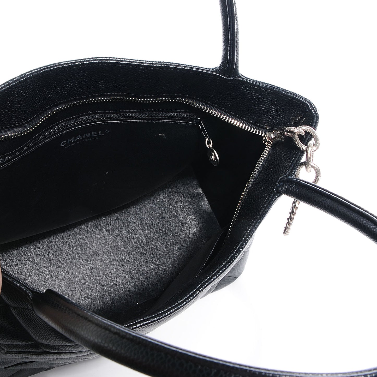 Caviar Quilted Medallion Tote Black