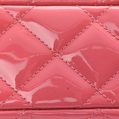 Chanel Patent Quilted Small Coco Shine Flap Pink 18 of 19