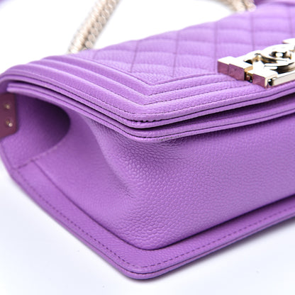 Chanel Caviar Quilted Small Boy Flap Violet 7 of 8