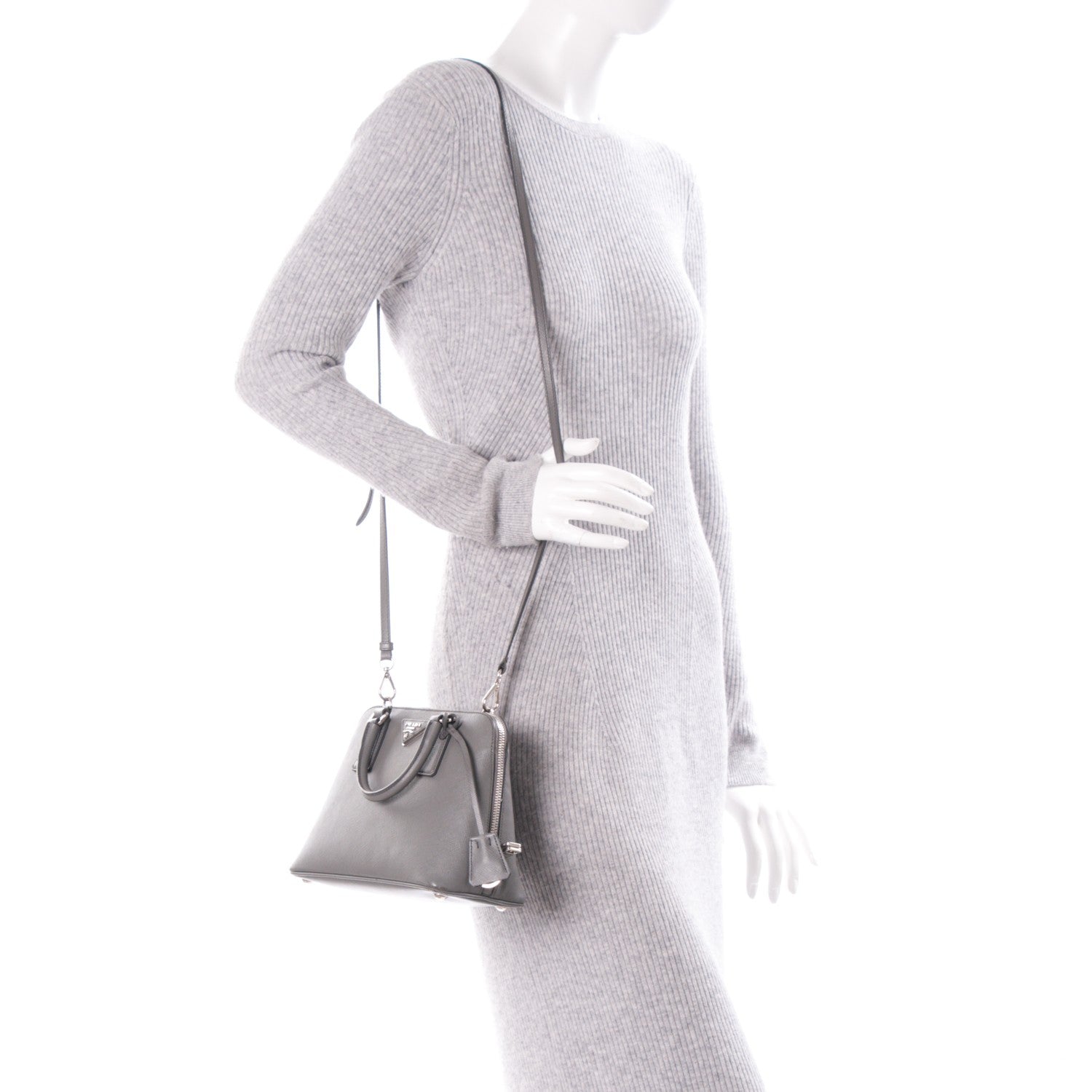 Prada Saffiano Lux Small Promenade Tote Marmo 4 of 6