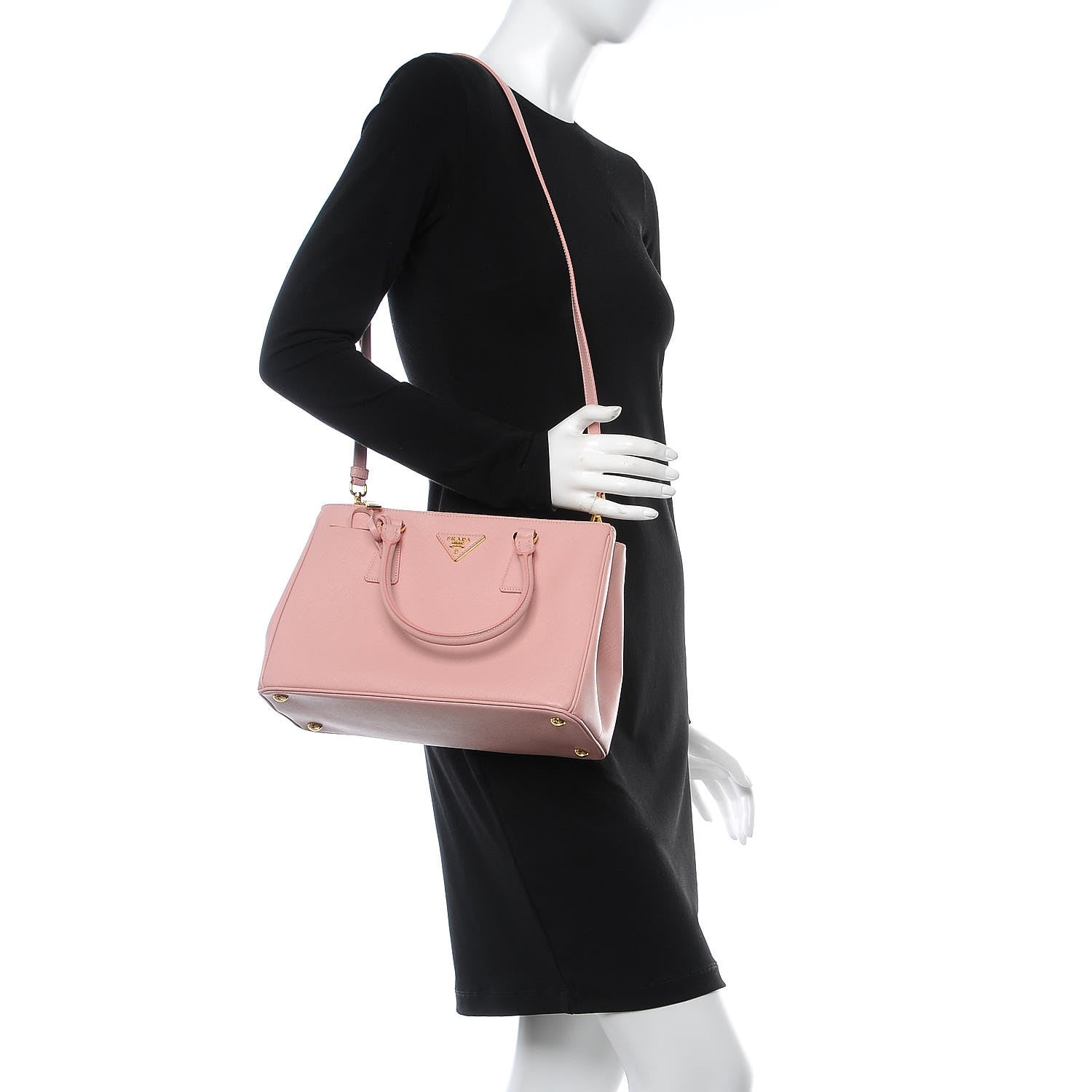 Prada Saffiano Small Galleria Double Zip Tote Orchidea 2 of 10